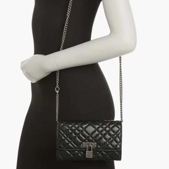 New KURT GEIGER Brixton Leather Chain Wallet- Black - Picture 2 of 3